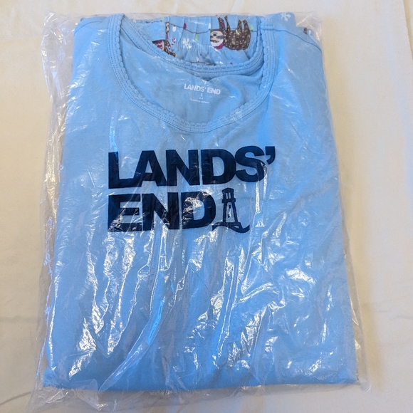 Lands End Womens Christmas Sloth Pajama Set Size Small - Picture 1 of 4